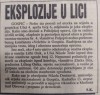 Нови лист текст Симе Кљајића „Експлозије у Лици“ (фото: УНС)
